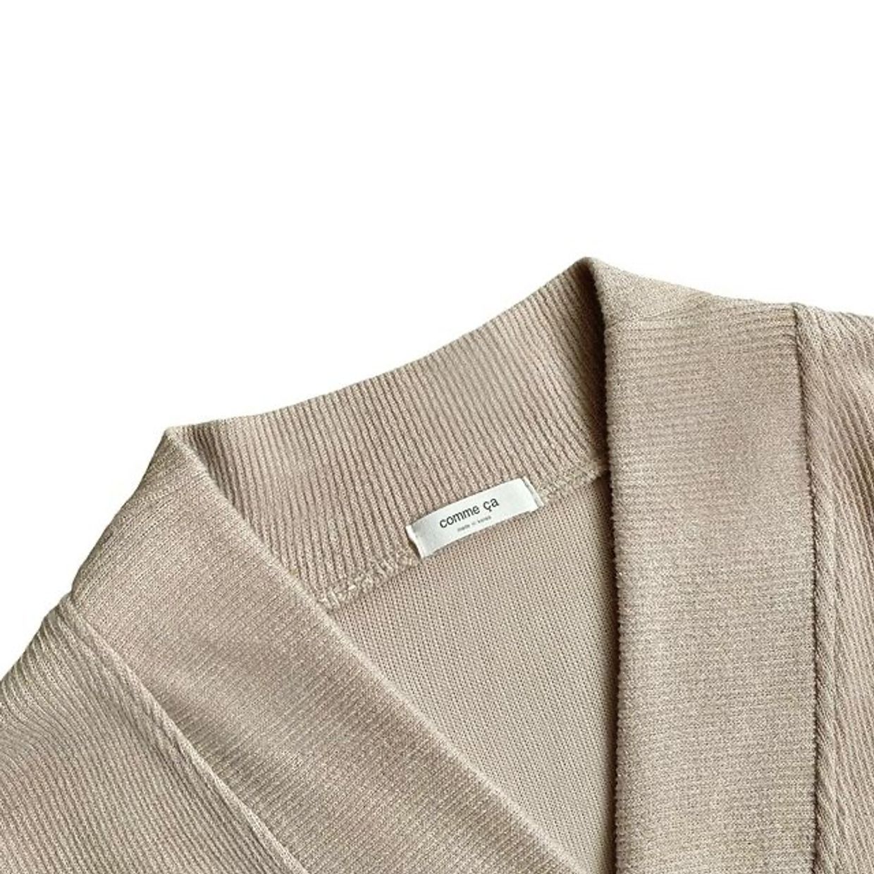 Comme Ca Collection Casual Cardigan Pria tan, foto 4