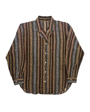 Kemeja Vintage Shirt Longsleeve Oversized Women Men Unisex