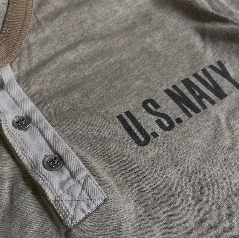 PHERROW'S CO U.S NAVY HALF BUTTON T-SHIRT | KAOS | JSNG, foto 2