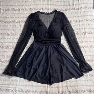 y2k gothic swim suit