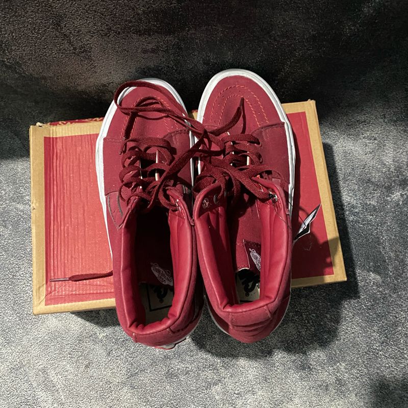 Van* sk8 red maroon on red, foto 4