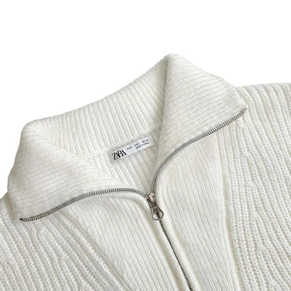 ZARA Casual Sweater Pria white, foto 4