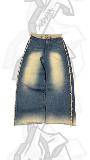 Baggy washed blue vintage super wideleg