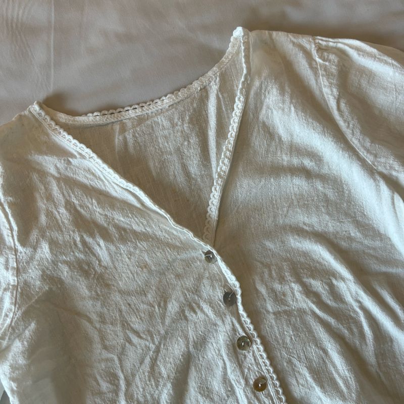 Crop Top Linen Serut, foto 4