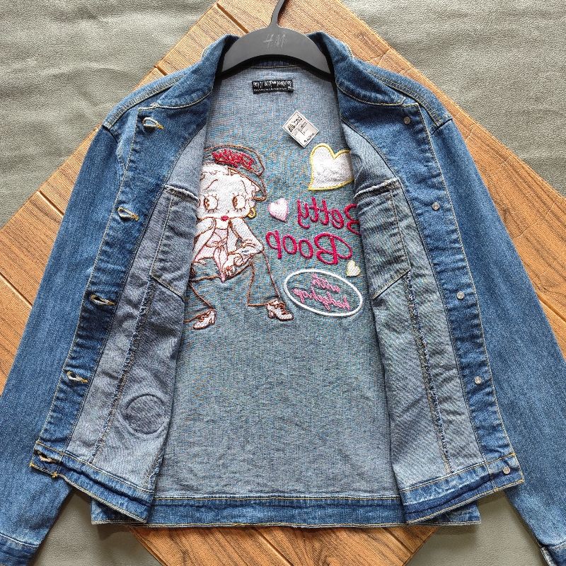 Trucker jacket Betty boop denim, foto 2