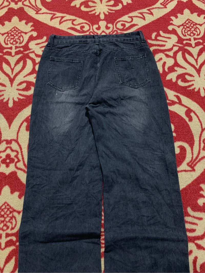 Baggy Jeans Double Knee Black Blank🥷🏻, foto 7