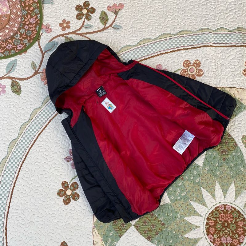 Jacket winter puffer tebal anak nike hitam gembul, foto 5