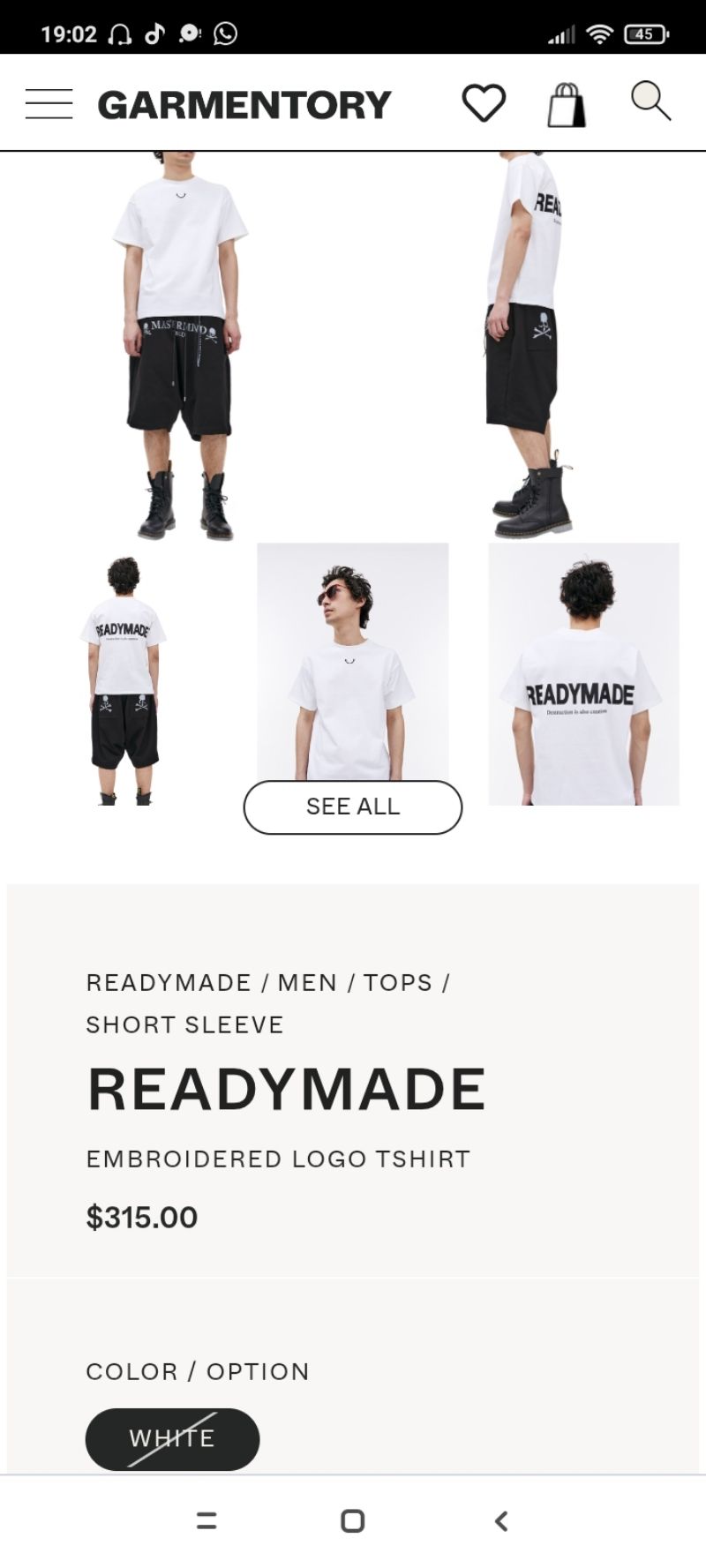 READYMADE SS SMILE T-SHIRT WHITE, foto 8