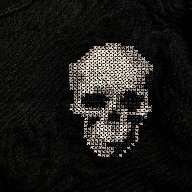 Boxy Alexander Mcqueen Embroidery Logo Skull Size M, foto 3
