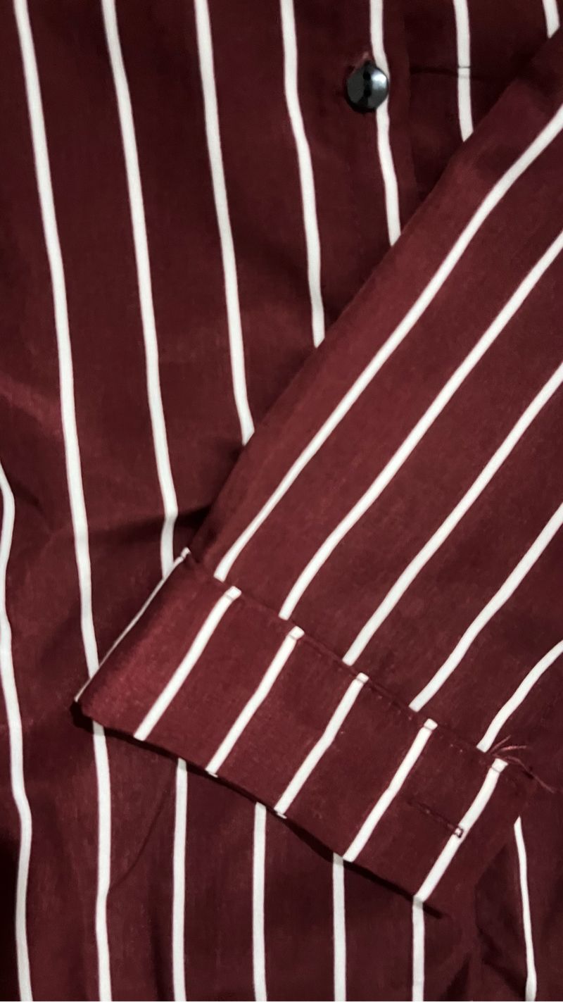 Kemeja Stripe Maroon, foto 3