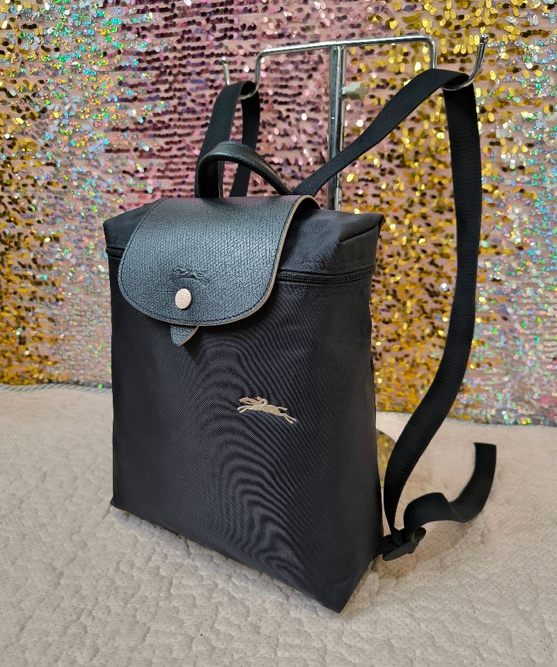 Tote Bag Longchamp Le Pliage Club Nylon Backpack Black Le Pliage