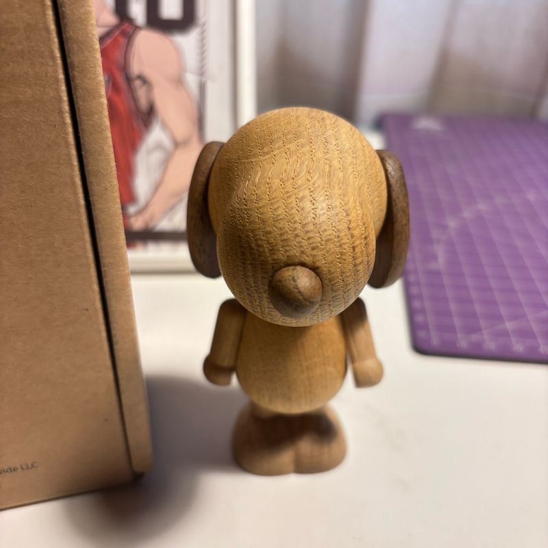 figur / patung kayu snoopy, foto 7