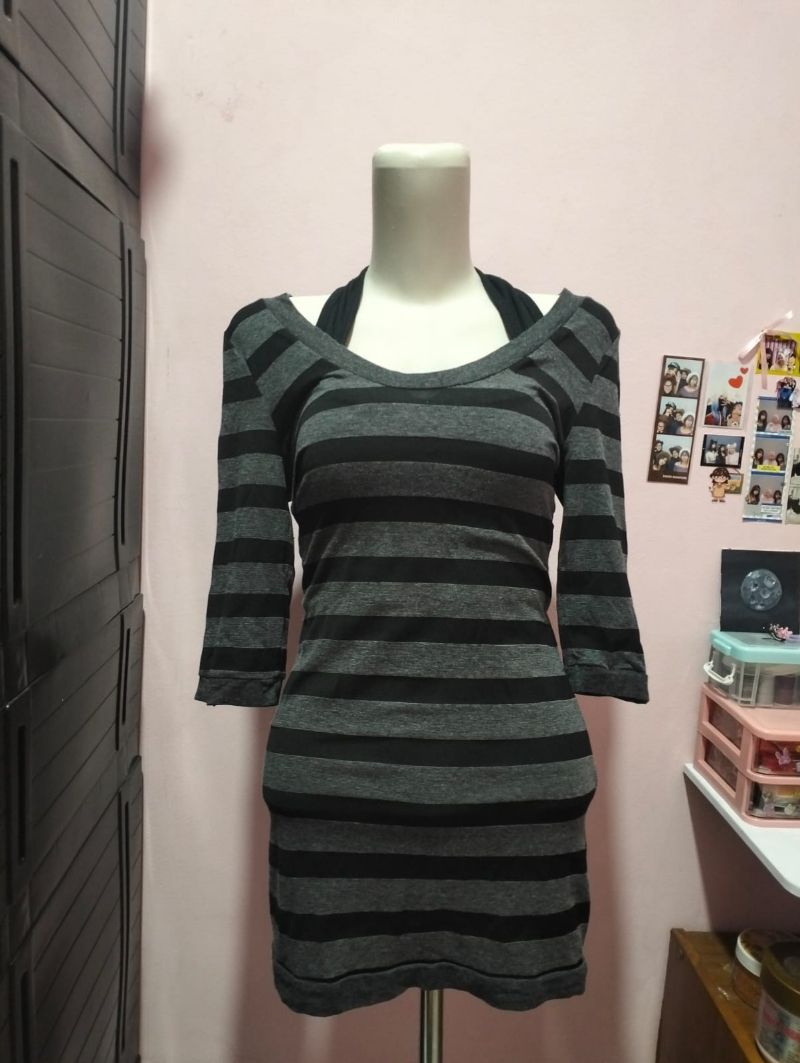 Striped Mini Dress Grunge Y2K, foto 2