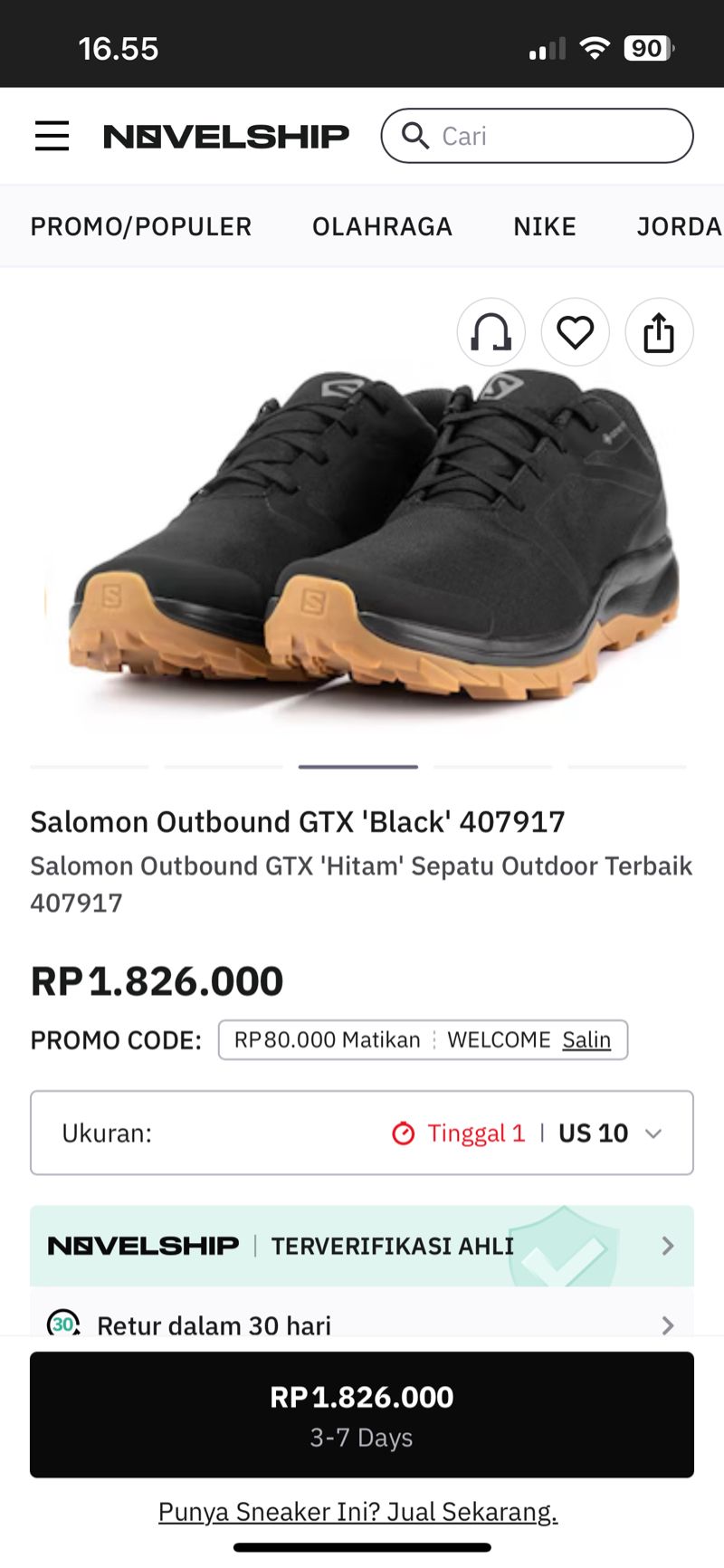 Salomon Outbound GTX 'Black' 407917, foto 8