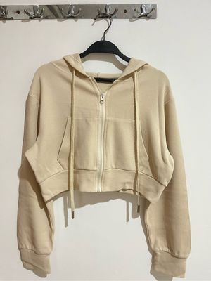 Beige cropped jacket