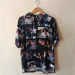 Pulp Fiction by Pull & Bear Kemeja Motif Model Open Collar
