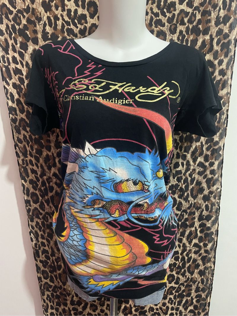 Ed Hardy Y2K Grunge Graphic Tee, foto 3