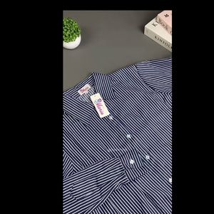 Viola Slim Stripe Blouse - Kemeja  Wanita Korean Look Slim F