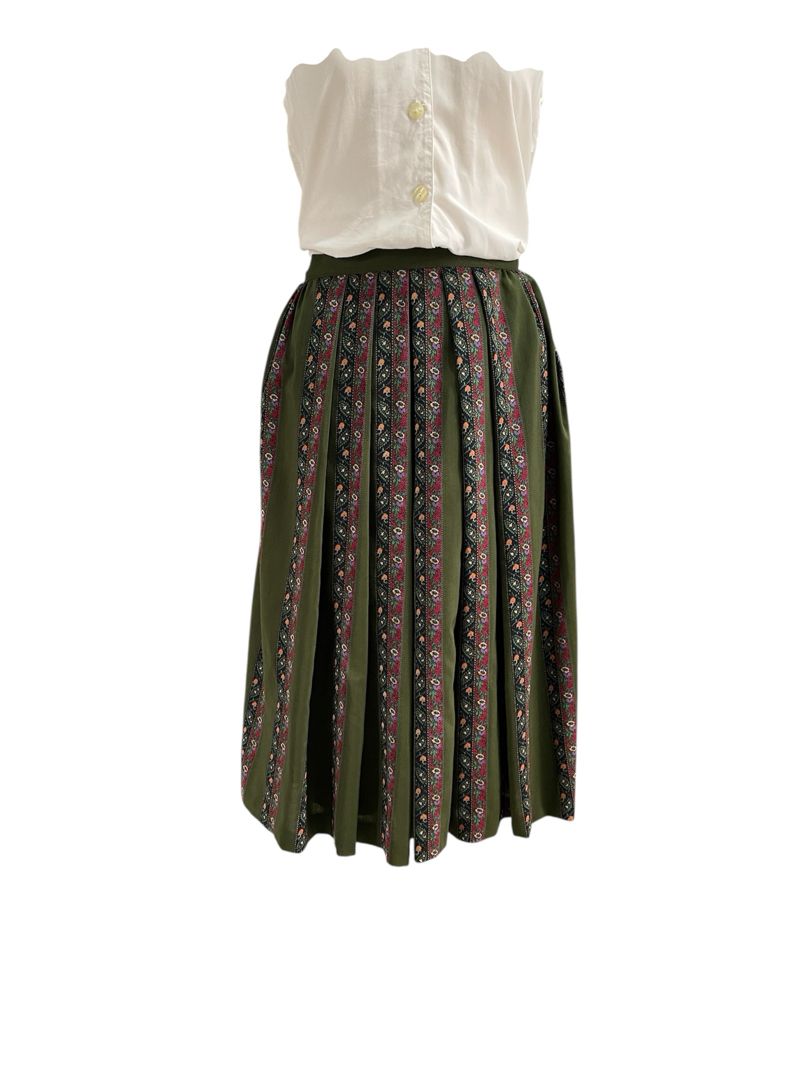 Vintage Alpine Wool Pleated Skirt, foto 2