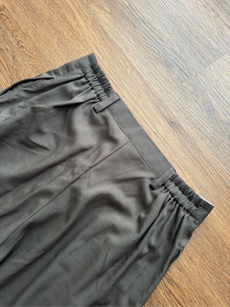 [PRELOVED] Dizayn Pleated Trousers Brown/Grey, foto 5