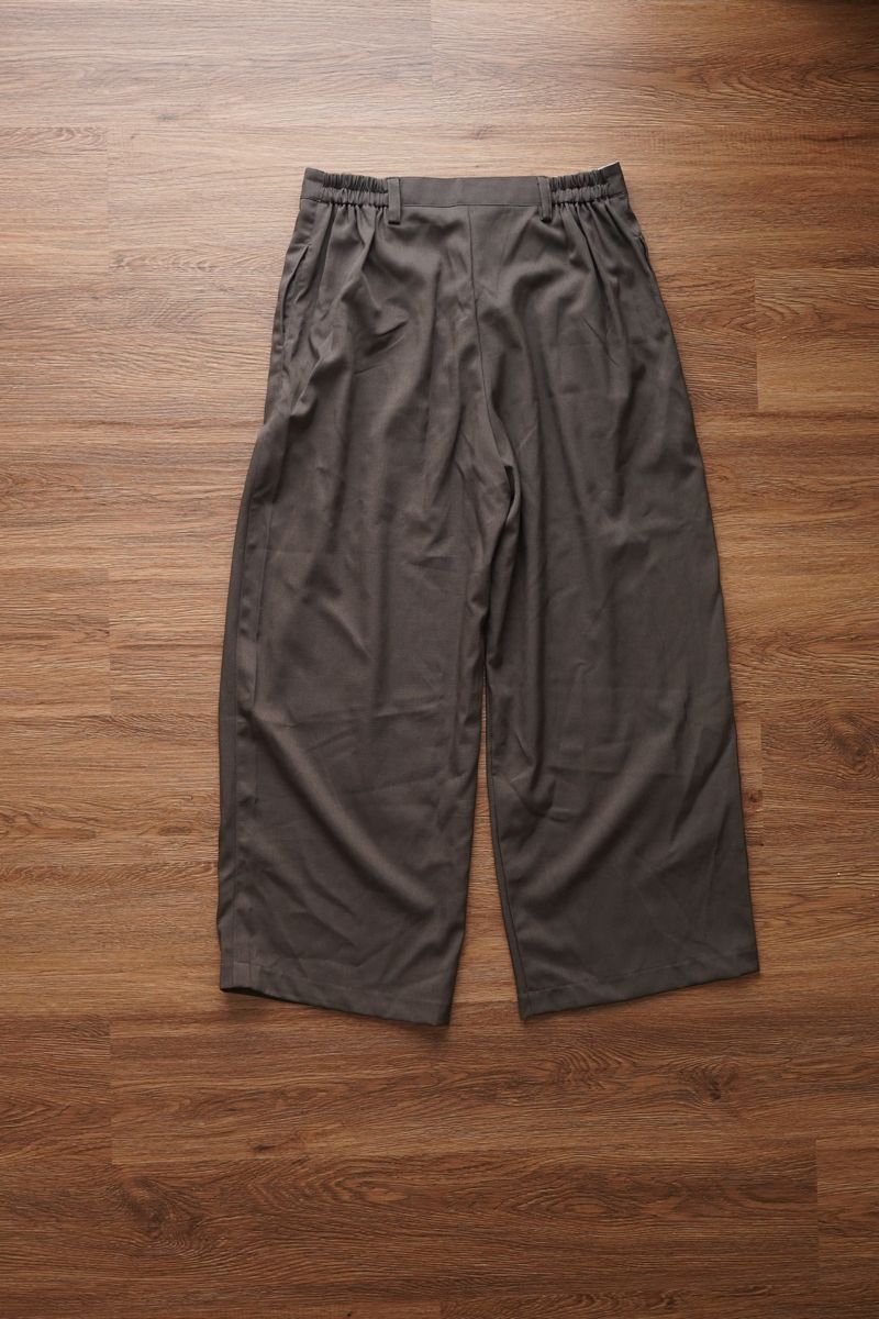 [PRELOVED] Dizayn Pleated Trousers Brown/Grey, foto 2