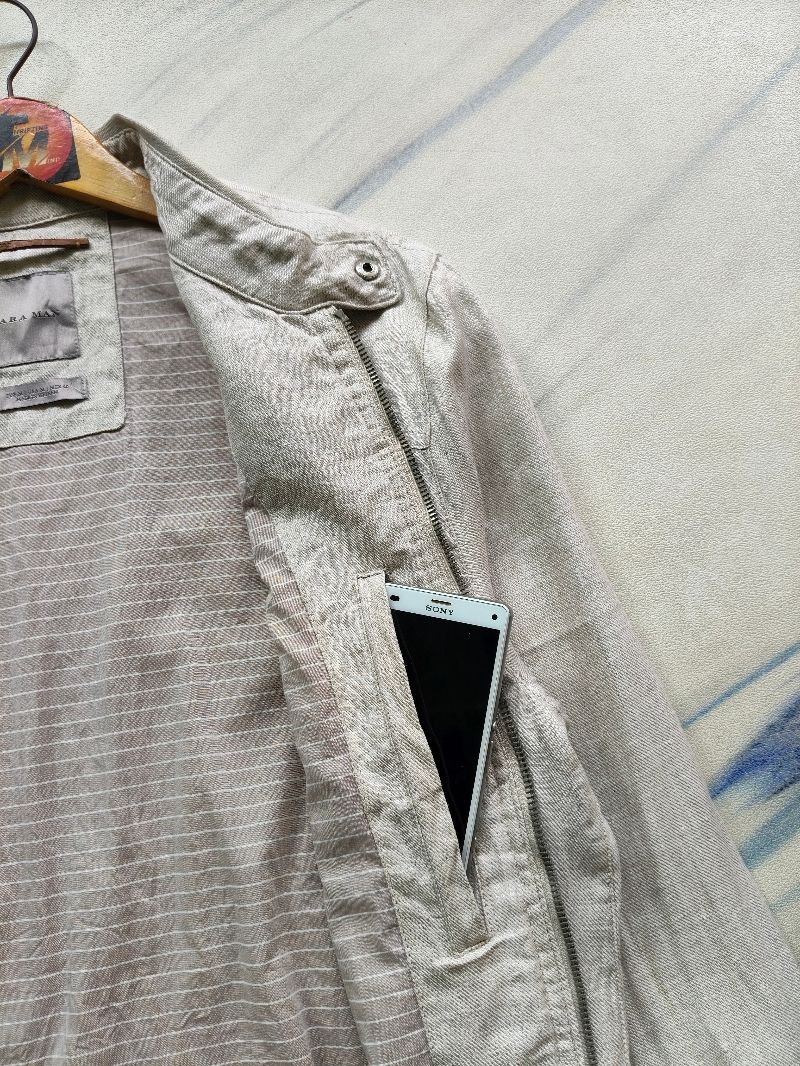 Zara Man Linen Casual Jacket Khaki, foto 4