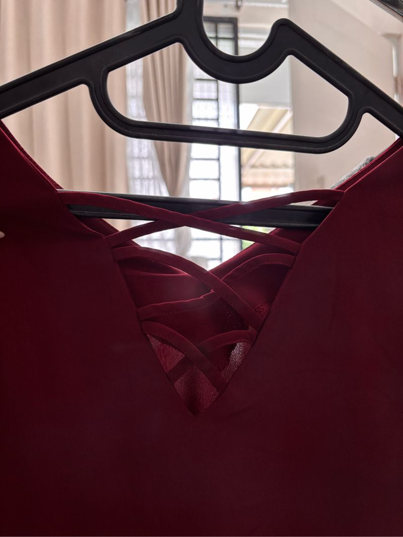 Semi Dress Maroon, foto 4