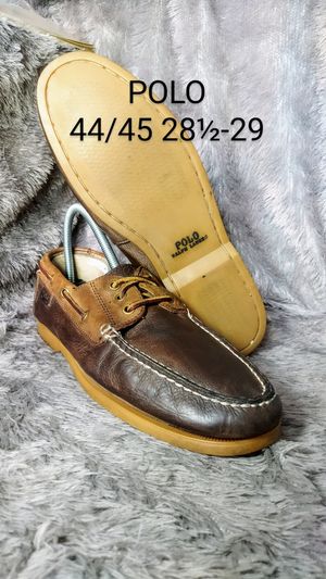 POLO Ralph Lauren Size 44/45 Leather Boat Shoes Loafer