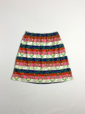 Y2k Love World Mini Skrit With Flower Graphic