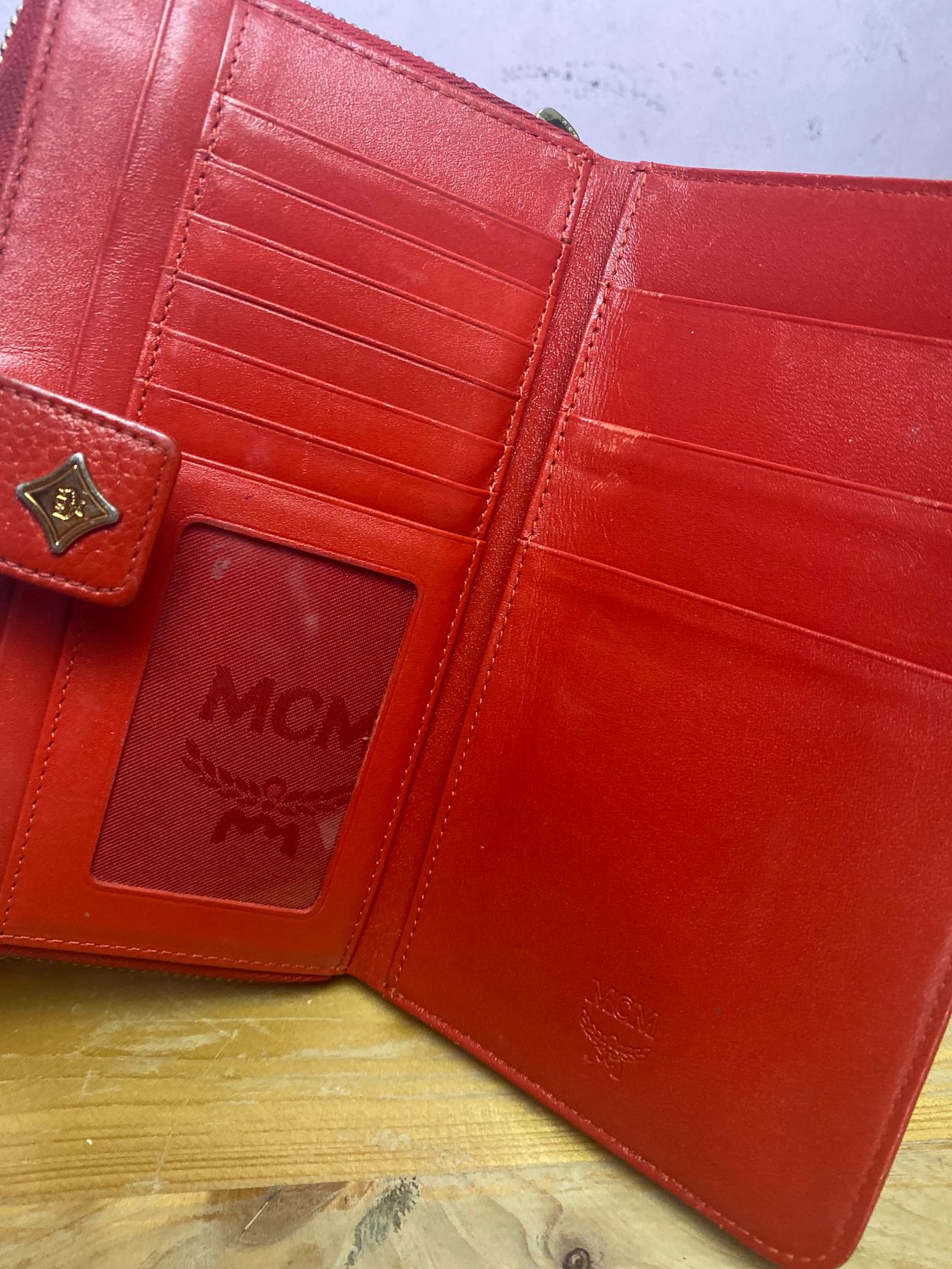 MCM Luxury Wallet Wanita red, foto 4