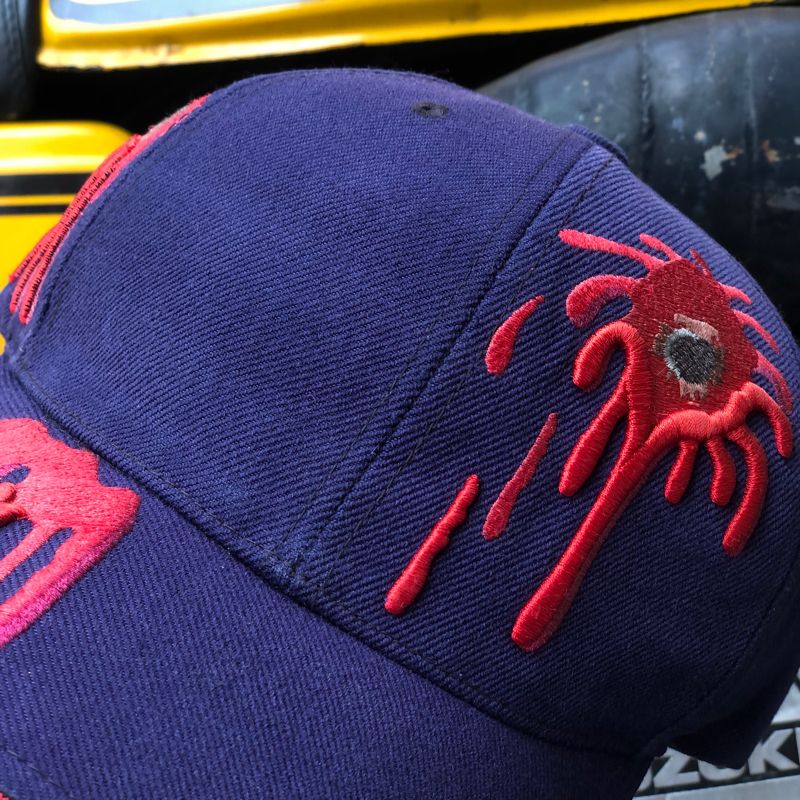Racing Hat. Flame Shot Bloody Bullets Wool Material, foto 3