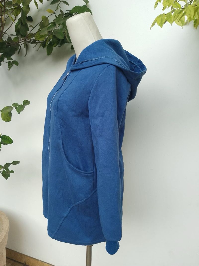 Hoodie jacket blue unisex, foto 2