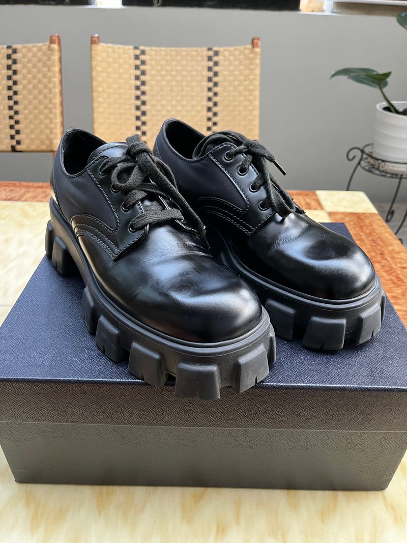 Prada Prada Monolith Lace-Up Shoes
