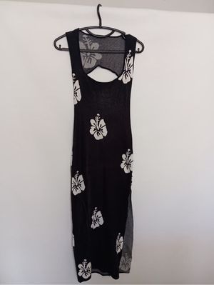 Casual Minimalist Summer dress Wanita white black