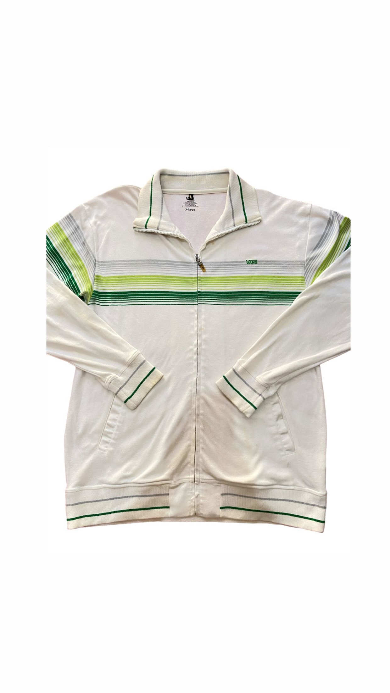 VANS Indie Casual Windbreaker Pria white green