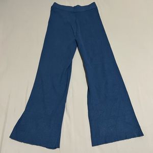 Knit Cullote Wide Legs Blue Denim