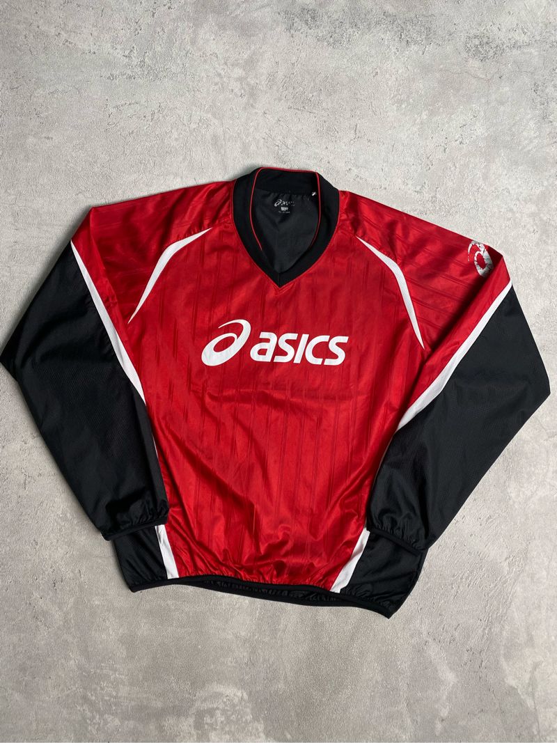 Vintage Asics Red Pullover Windbreaker Jacket, foto 2
