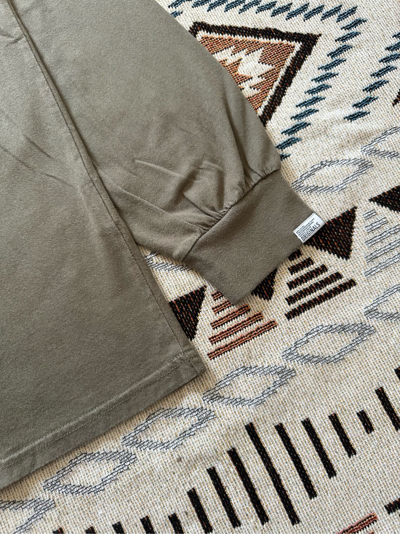 THISISNEVERTHAT Painted Panel L/S T-shirt - Olive, foto 5