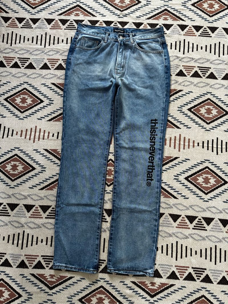THISISNEVERTHAT T-Logo Jeans -   Blue, foto 3