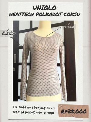 UNIQLO heattech polkadot coksu