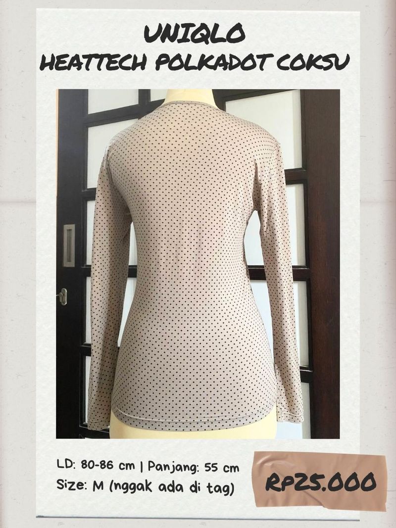 UNIQLO heattech polkadot coksu, foto 2