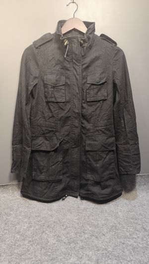 Jaket parka wanita hitam COCO DEAL dengan empat kantong