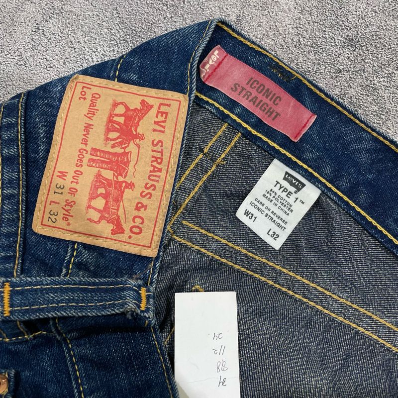 LEVI’S stright iconik blue jeans, foto 6