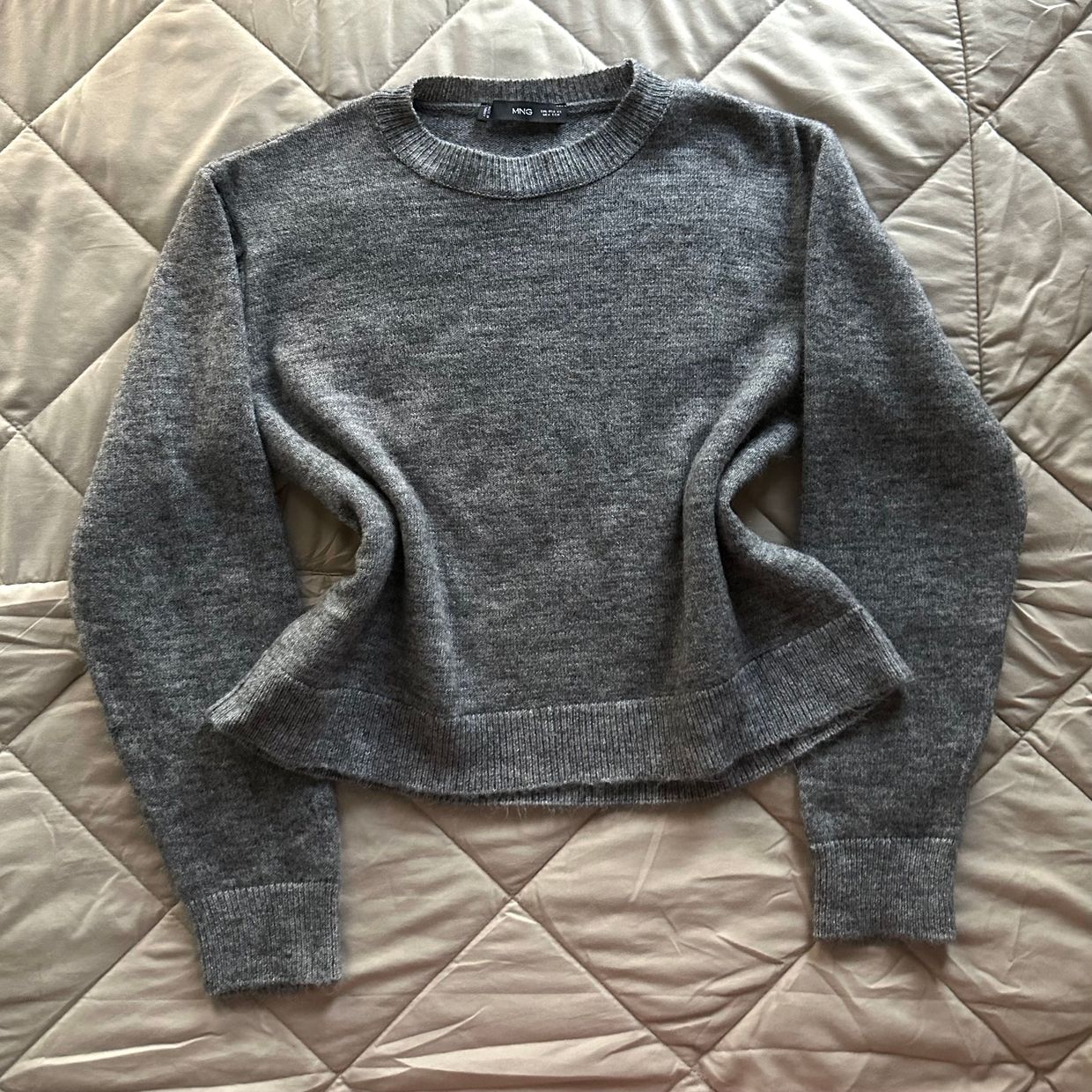 MNG gray fuzzy wool-blend sweater Tagged, foto 4