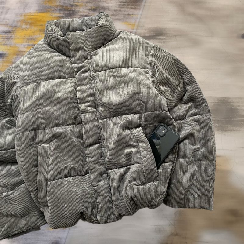 Spao puffer boxy jacket corduroy, foto 2