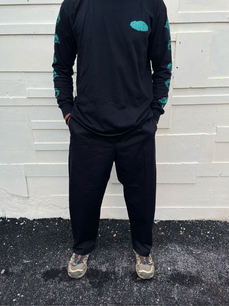 BLACK BAGGY CHINO BY(GU), foto 4