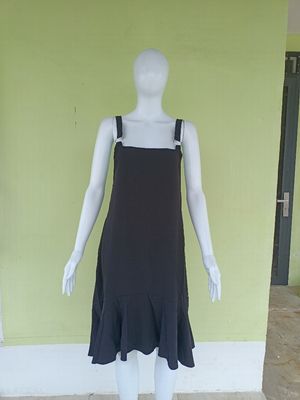 DRESS OVERALL HITAM PREMIUM PANJANG