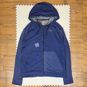 Nike Dri-Fit Hoodie Jacket Blue Navy Casual Sportwear