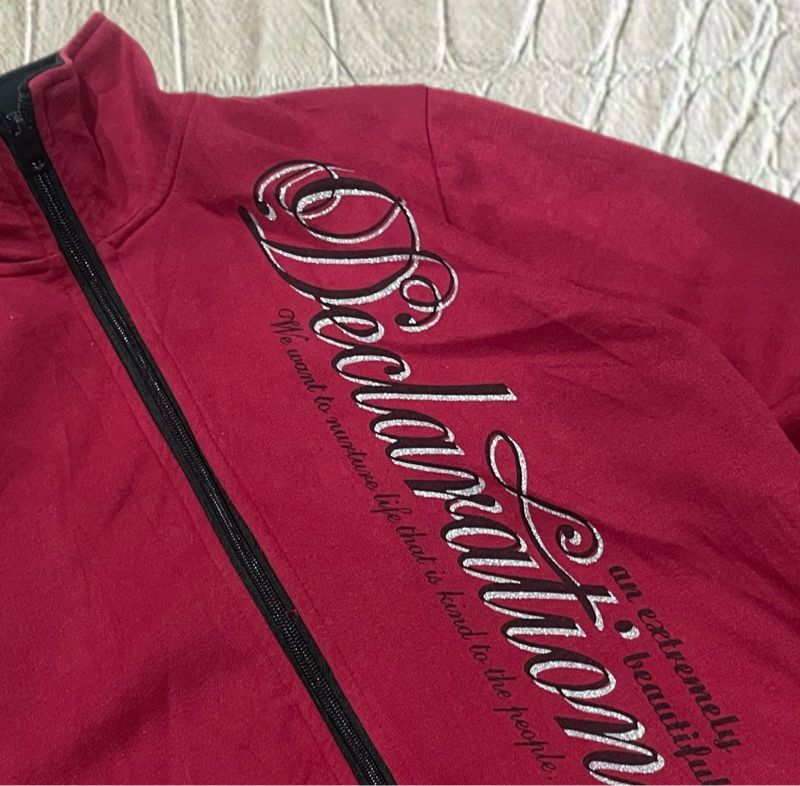Japanese Brand Script Red Zip Track Jacket, foto 3