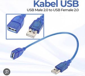 Kabel USB Male Female Blue Asli Original 100%